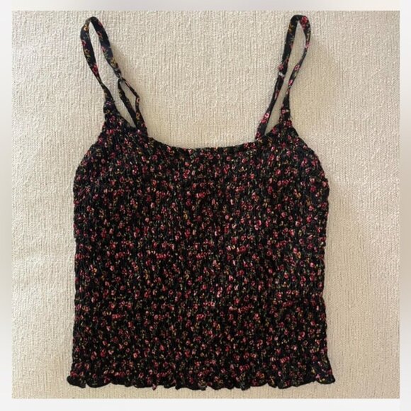 Hollister Black and Pink Floral Camisole - Picture 1 of 3